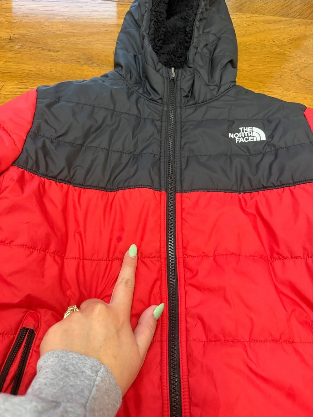 Boys North Face Puffer Reversible Coat